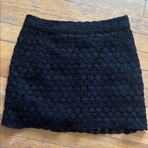 H&M Black Lace Mini Skirt